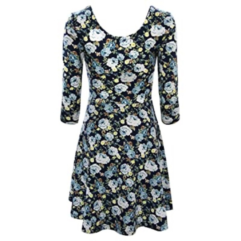 TAM WARE Women’s  Floral Print 3/4 Sleeve Dress